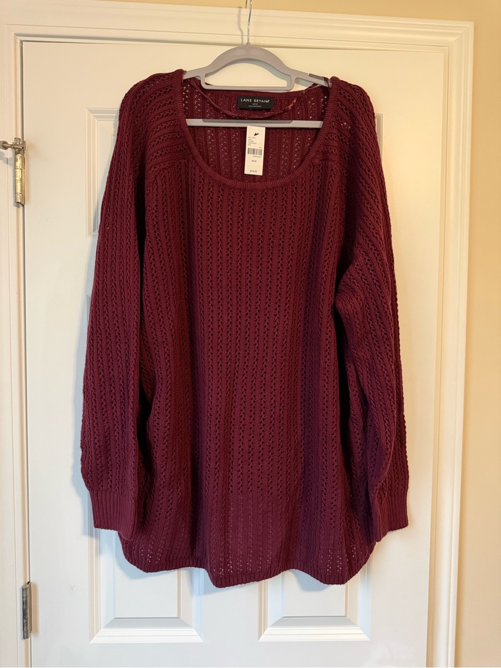 Lane Bryant Open-Knit Scoop Neck Sweater